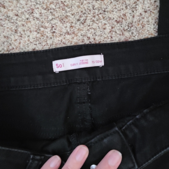 Juniors' SO High-Rise Curvy Jeggings Size 15 - Picture 4 of 8